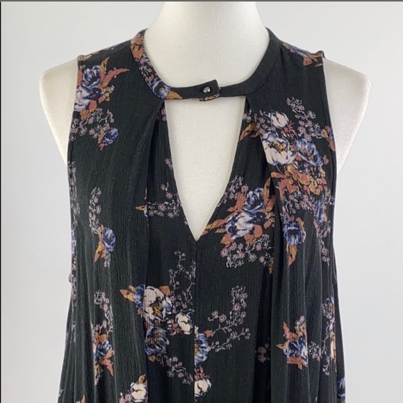 FREE PEOPLE “TREE SWING” BLACK BOHO TUNIC DRESS - Picture 3 of 8